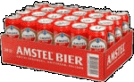 Promotie Amstel tray met 24 blikken van 50 cl